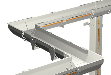 Decorative Rain Gutter and Fittings