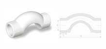 Обводное колено короткое расструбное